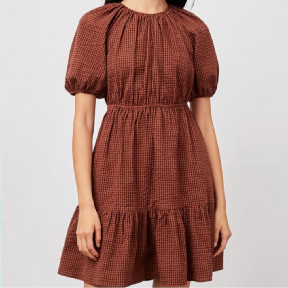 Rails Brown Checkered Dress
